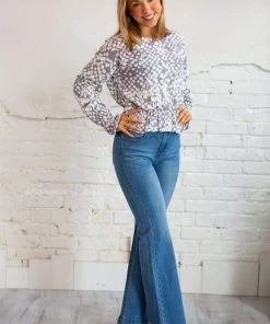 Paper Crane Tops Chaivo Animal Dot Woven Top (GHG-S)