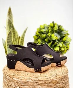 Very G Paulie Wedge In Black Apparel