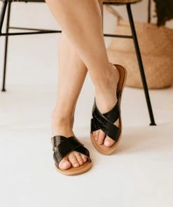 Matisse Pebble Sandal In Black Croc Shoes
