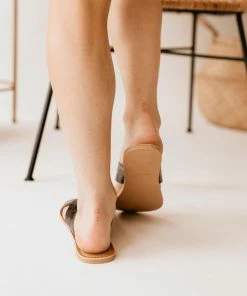 Matisse Pebble Sandal In Black Croc Shoes