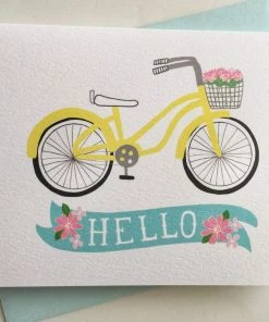 Pen & Paint Blank Card: Hello Bicycle Lifestyle + Home