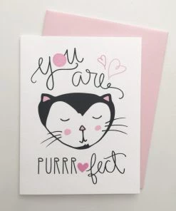 Pen & Paint Blank Card: You Are Purrrfect Lifestyle + Home