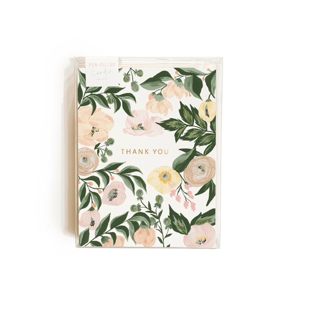Pen + Pillar Juliette Thank You Card - Set Of 8 1 Pen + Pillar Juliette Thank You Card - Set Of 8