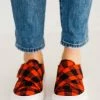 VERY G Jewelry + Handbags + Accessories Gypsy Jazz Plaid Along Sneaker In Red