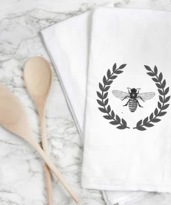 Porter Lane Home Lifestyle + Home Bee Wreath Tea Towel.