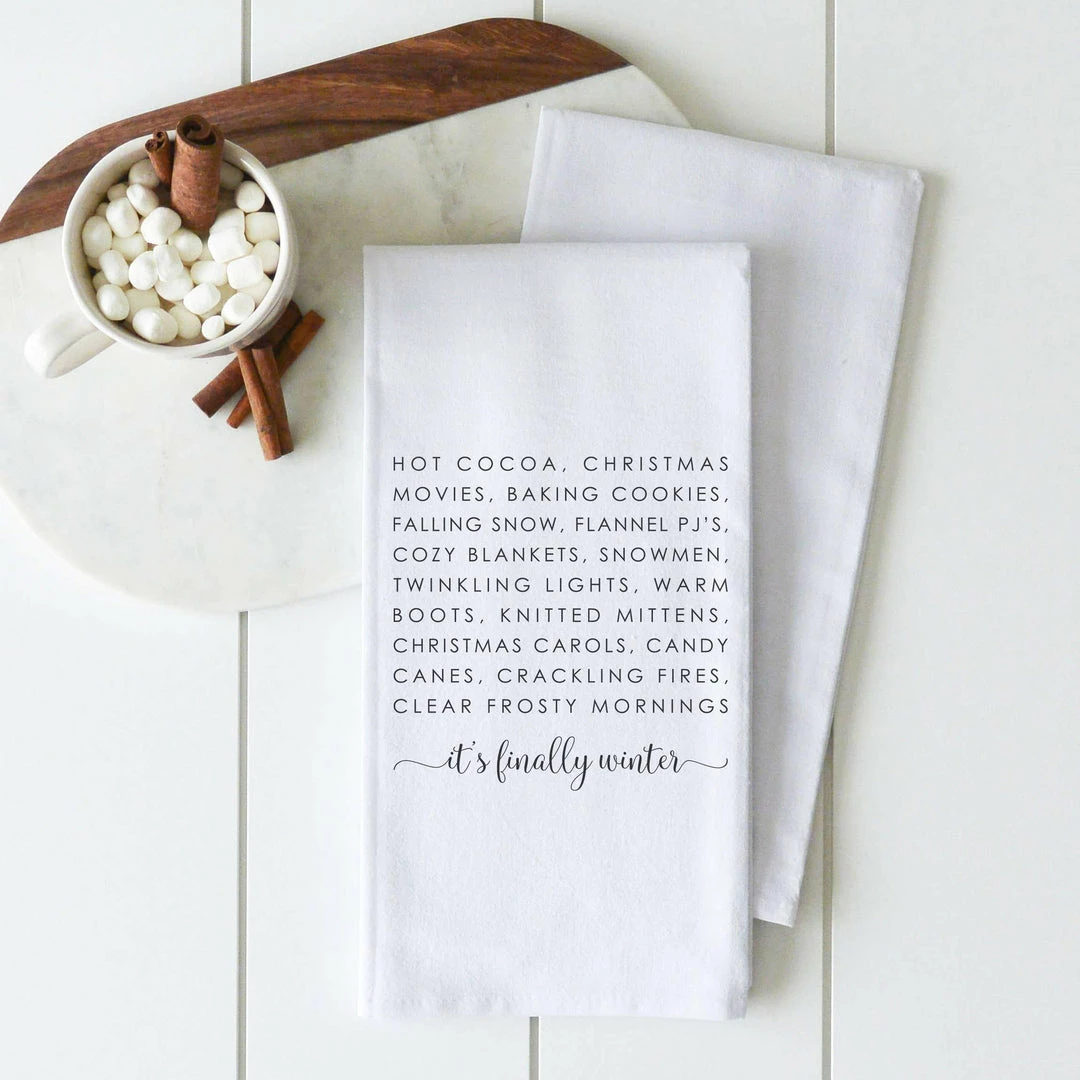 Porter Lane Home Its Finally Christmas Tea Towel. 1 Porter Lane Home Its Finally Christmas Tea Towel.