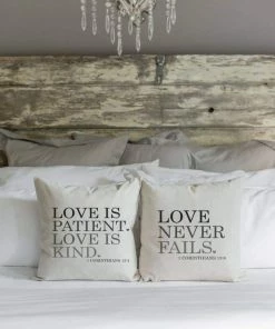 Porter Lane Home Lifestyle + Home Love Is Patient Love Is Kind Pillow