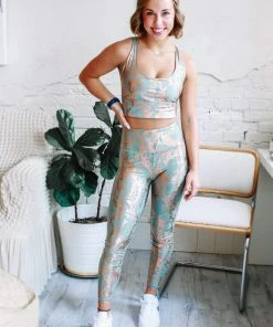 Rae Mode Singing Every Verse Metallic Leggings