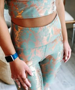 Rae Mode Singing Every Verse Metallic Leggings