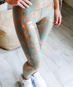 Rae Mode Singing Every Verse Metallic Leggings