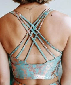 Rae Mode Singing Every Verse Metallic Sports Bra Apparel