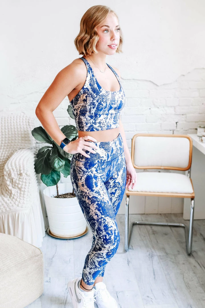 Rae Mode Singing Every Verse Metallic Sports Bra In Blue Apparel 4 Rae Mode Singing Every Verse Metallic Sports Bra In Blue Apparel