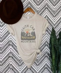 Rockledge Designs Faith Can Move Mountains (Oatmeal) Tops