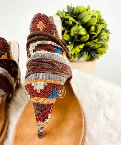 Apparel Very G Rock With Me Sandals In Tan Leopard