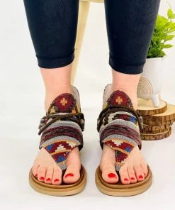 Apparel Very G Rock With Me Sandals In Tan Leopard