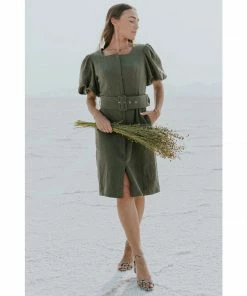 Roolee Simmons Belted Dress Apparel