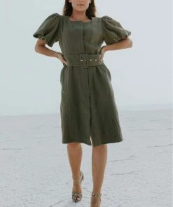 Roolee Simmons Belted Dress Apparel