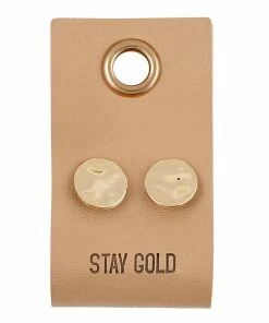 Santa Barbara Design Studio By Creative Brands Leather Tag With Earrings - Circle Apparel