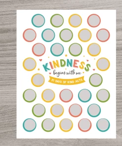Scratch Away Scratch-OFF 31 Days Of Kindness Chart