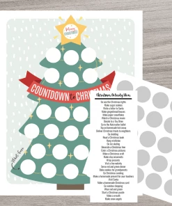 Scratch Away Scratch OFF Christmas Tree Advent Calendar