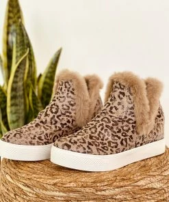 Very G Shantell Wedge Sneaker In Taupe Apparel