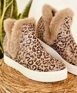 Very G Shantell Wedge Sneaker In Taupe Apparel