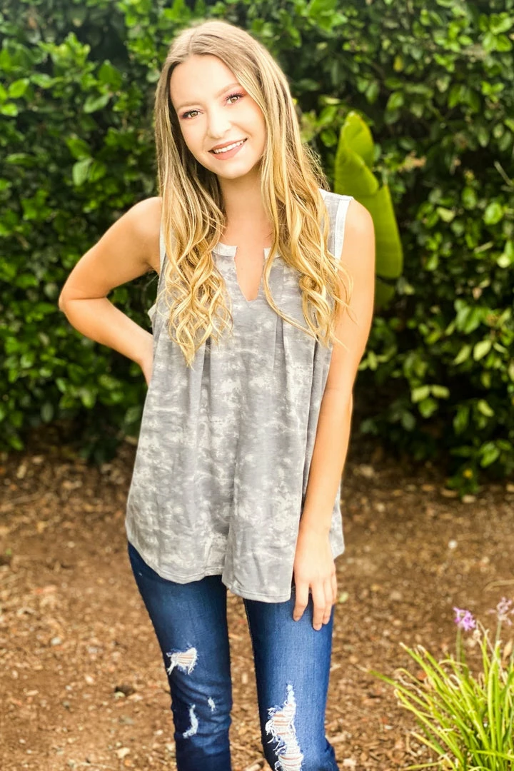 Boutique Simplified Smokey Skies Sleeveless Top 1 Boutique Simplified Smokey Skies Sleeveless Top