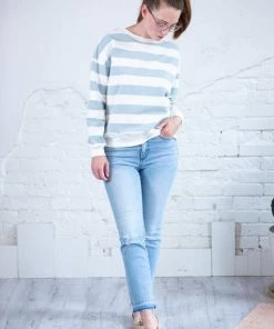 Sneak Peek Mid Rise Straight Denim W/ Unfinished Hem