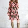 Solution Frill Tiered Floral Semi Dress
