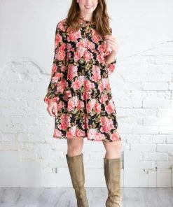 Solution Frill Tiered Floral Semi Dress