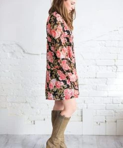 Solution Frill Tiered Floral Semi Dress