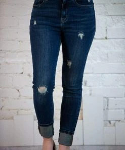 Special A Distressed High Rise Skinny