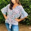 Boutique Simplified Springfree Bell Sleeve Top