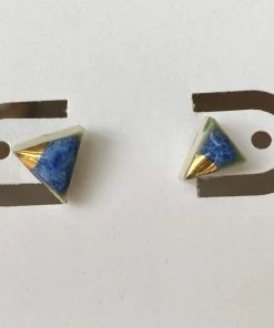 Stitch Prism Tiny Gold Shipwreck Triangle Earrings Jewelry + Handbags + Accessories