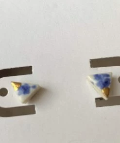 Stitch Prism Tiny Gold Shipwreck Triangle Earrings Jewelry + Handbags + Accessories