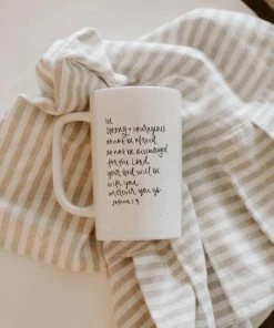 Sweet Water Decor Lifestyle + Home Be Strong And Courageous Tall Speckled Coffee Mug