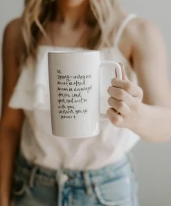 Sweet Water Decor Lifestyle + Home Be Strong And Courageous Tall Speckled Coffee Mug