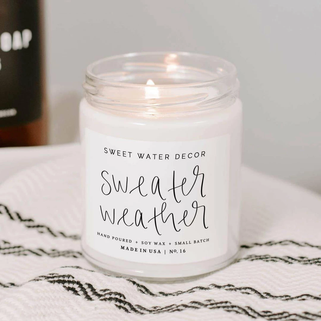 Sweet Water Decor Sweater Weather Hand Poured Candle Lifestyle + Home 1 Sweet Water Decor Sweater Weather Hand Poured Candle Lifestyle + Home