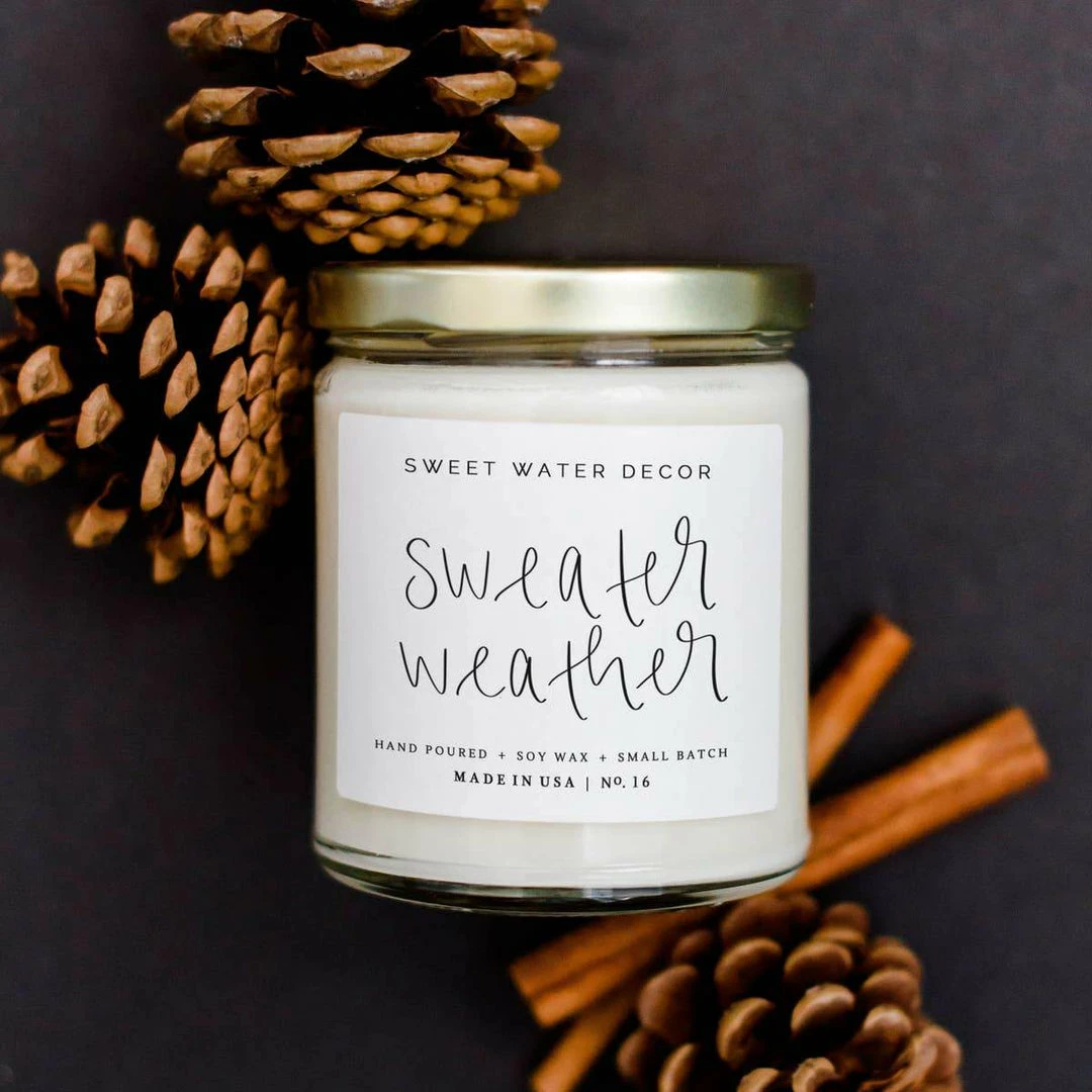 Sweet Water Decor Sweater Weather Hand Poured Candle Lifestyle + Home 3 Sweet Water Decor Sweater Weather Hand Poured Candle Lifestyle + Home