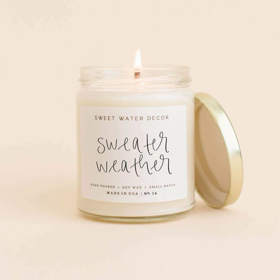 Sweet Water Decor Sweater Weather Hand Poured Candle Lifestyle + Home 4 Sweet Water Decor Sweater Weather Hand Poured Candle Lifestyle + Home