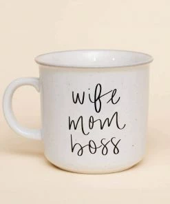 Sweet Water Decor Wife Mom Boss Rustic Campfire Coffee Mug
