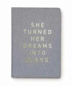 Sweet Water Decor She Turned Her Dreams Into Plans Journal Fabric Journal Lifestyle + Home
