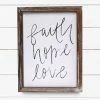 Sweet Water Decor Faith Hope Love Wood Sign 9 X 12" Motherhood + Moments