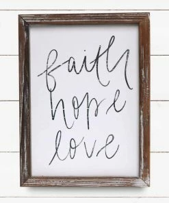 Sweet Water Decor Faith Hope Love Wood Sign 9 X 12" Motherhood + Moments