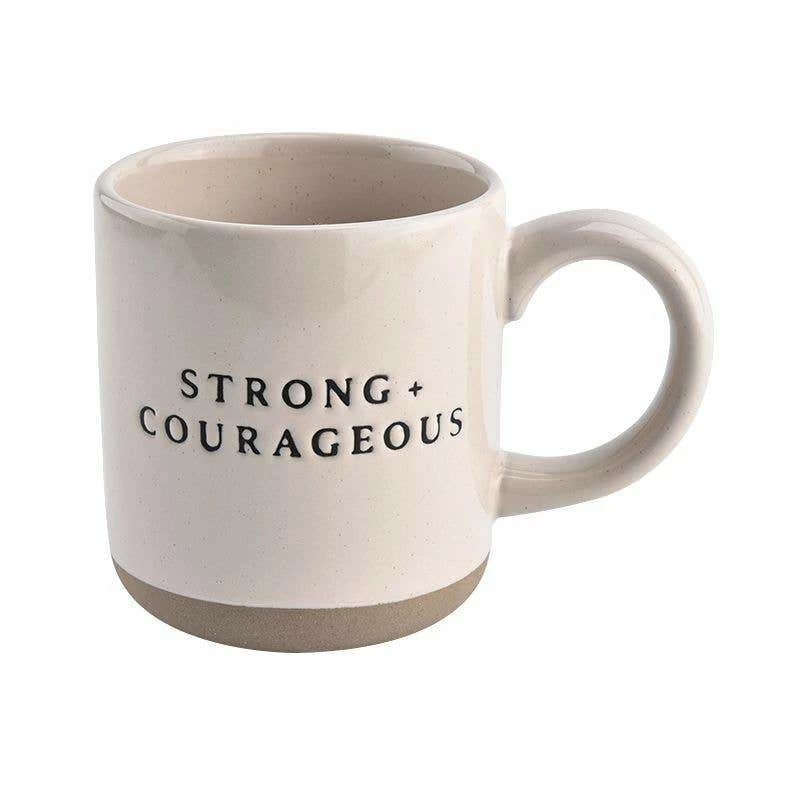 Sweet Water Decor Strong + Courageous Coffee Mug 1 Sweet Water Decor Strong + Courageous Coffee Mug