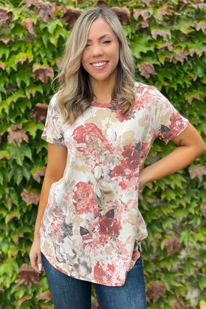 Boutique Simplified Sweet Symphony Of Roses Hi Lo Tunic 2 Boutique Simplified Sweet Symphony Of Roses Hi Lo Tunic