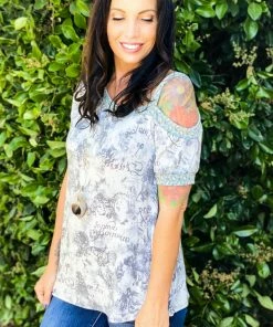 Boutique Simplified Travel Dreams Off Shoulder Tunic