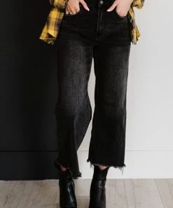 Trendsi Denim RISEN Fresh Start Frayed Wide Leg Jeans