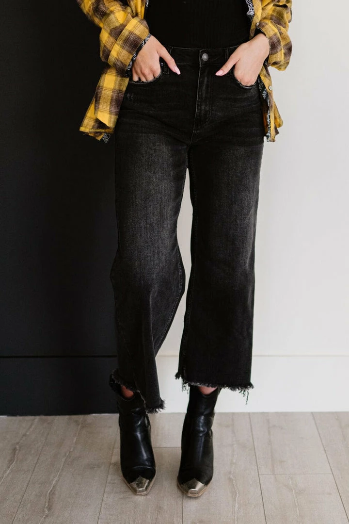 Trendsi Denim RISEN Fresh Start Frayed Wide Leg Jeans 1 Trendsi Denim RISEN Fresh Start Frayed Wide Leg Jeans