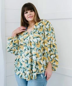 Trendsi All Day Long Printed Blouse Apparel